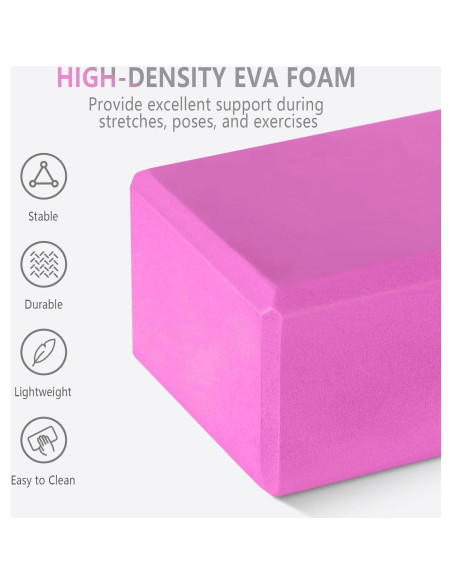 2 Bloques de Yoga H.J. Immbir EVA Antideslizantes 22.86x15.24x10.16 cm