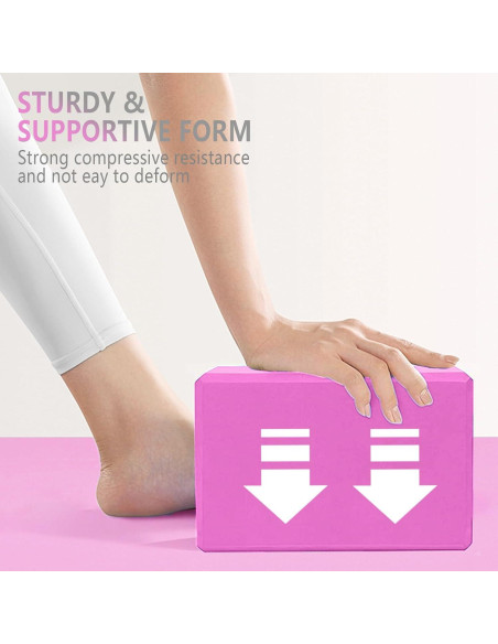 2 Bloques de Yoga H.J. Immbir EVA Antideslizantes 22.86x15.24x10.16 cm