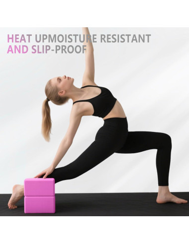 2 Bloques de Yoga H.J. Immbir EVA Antideslizantes 22.86x15.24x10.16 cm