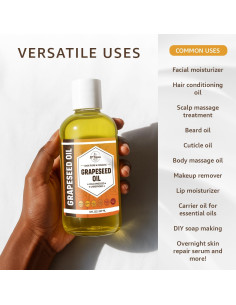 Aceite de Semilla de Uva Orgánico 32 oz 100% Puro Natural 2