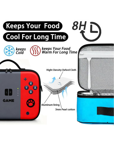 Bolsa de Almuerzo Reutilizable JWSXCFD Aislada 22x13x20cm