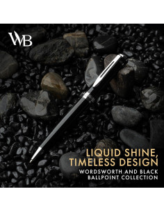 Bolígrafo de Lujo Wordsworth y Black Cromo Negro Recargable 2