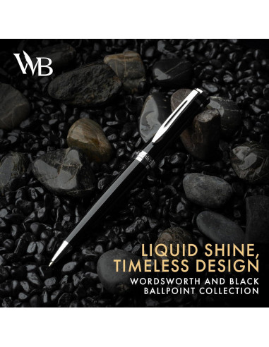 Bolígrafo de Lujo Wordsworth y Black Cromo Negro Recargable