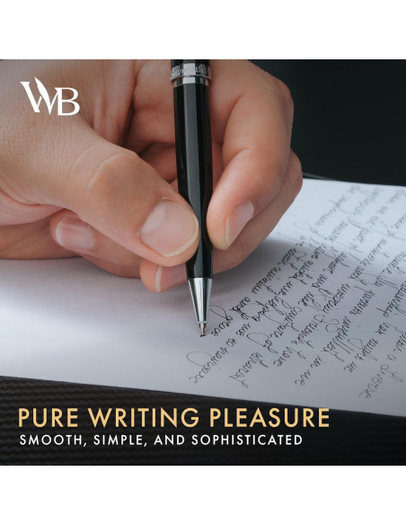 Bolígrafo de Lujo Wordsworth y Black Cromo Negro Recargable