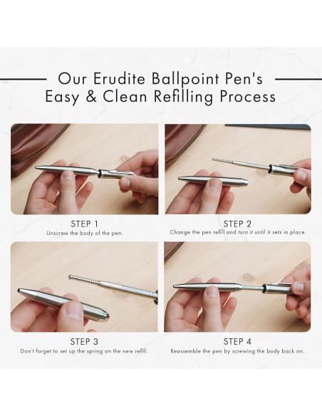 Bolígrafo de Lujo Wordsworth y Black Cromo Negro Recargable