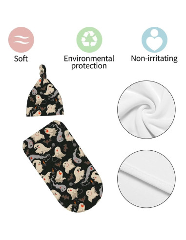 Manta de Envueltos para Recién Nacidos DTYYFBSN Hallowmas