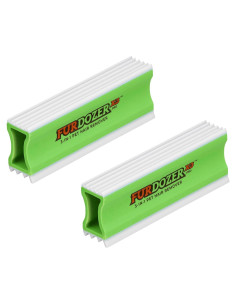 FurDozer X3 PRO Removedor de Pelo de Mascotas Verde 2 Paquete