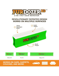 FurDozer X3 PRO Removedor de Pelo de Mascotas Verde 2 Paquete 2