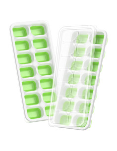 Bandeja de Hielo ChefAide 2 Paquetes 28 Cubos Apilables Verde