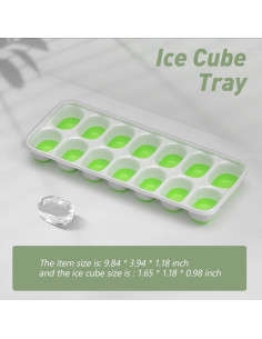 Bandeja de Hielo ChefAide 2 Paquetes 28 Cubos Apilables Verde 2