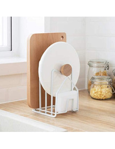 Soporte para Tabla de Cortar SUNFICON Metal Blanco 12.5x14.5x21.5 cm 2