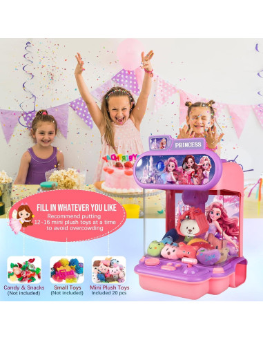 Mini Máquina de Garras TingingYuli Princesa-B con 20 Juguetes