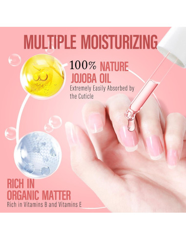 Aceite para Cutículas CHUCHU 15ml Rosa y Jojoba Hidratante