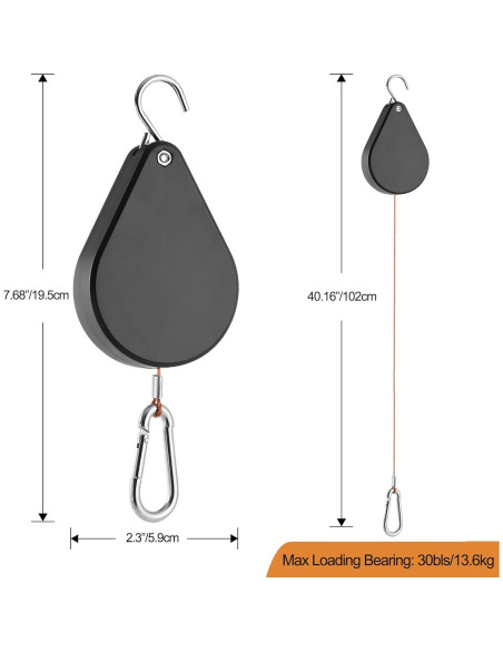 Soporte de Planta Retráctil WROSWT 6Pcs Negro 13.6kg