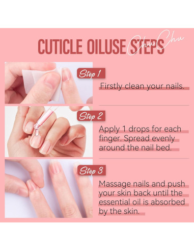 Aceite para Cutículas CHUCHU 15ml Rosa y Jojoba Hidratante