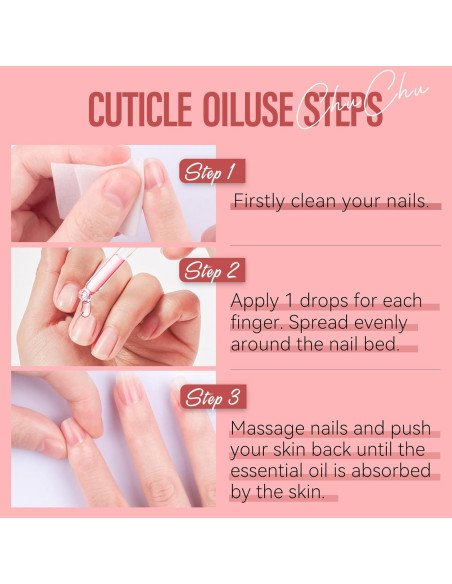 Aceite para Cutículas CHUCHU 15ml Rosa y Jojoba Hidratante