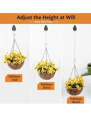 Soporte de Planta Retráctil WROSWT 6Pcs Negro 13.6kg