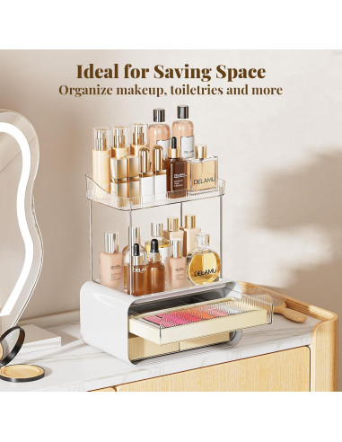 Organizador de Encimera de Baño Delamu 2 Cajones 4 Niveles