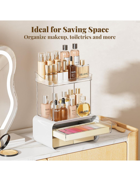 Organizador de Encimera de Baño Delamu 2 Cajones 4 Niveles