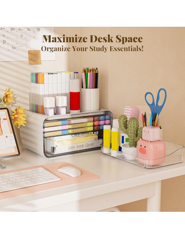 Organizador de Encimera de Baño Delamu 2 Cajones 4 Niveles