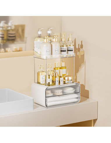 Organizador de Encimera de Baño Delamu 2 Cajones 4 Niveles