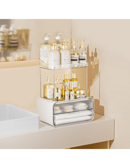 Organizador de Encimera de Baño Delamu 2 Cajones 4 Niveles