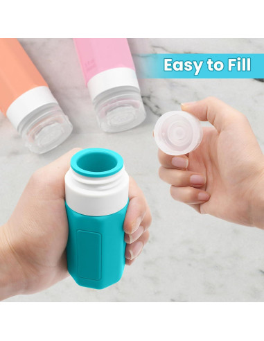 Botellas de Viaje Silicona Ruinovate 59 ml 5 Piezas Multi-color