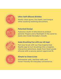 Cepillo de Dedo SuperMouth Keri para Bebés - Silicona Suave 2