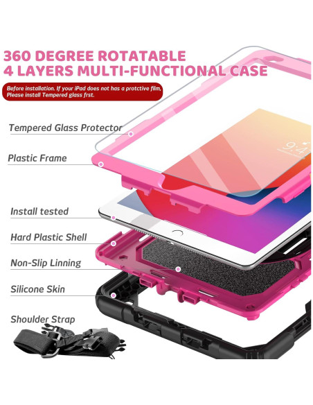 Funda Protectora Rosa BLOSOMEET para iPad 10.2 9na/8va/7ma Gen