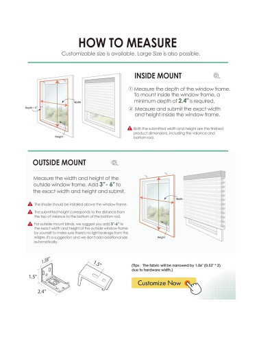 Persianas Motorizadas Yoolax Shangri-La 152x152 cm Blanco 60% Blackout