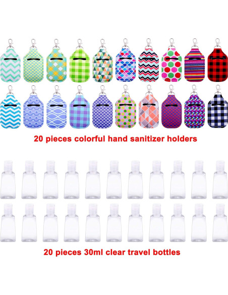 Set Duufin 40 Soportes Llave y Botellas Viaje 30ml