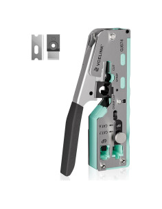 Crimpadora RJ45 VCELINK Ajustable para CAT5/CAT6/CAT7 Verde