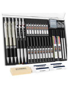 Juego de Lápices Mecánicos STAGEEK 34 Piezas 0.5-2.0mm
