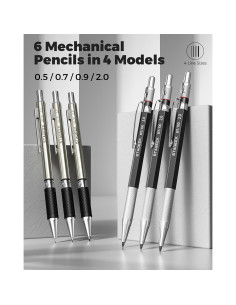 Juego de Lápices Mecánicos STAGEEK 34 Piezas 0.5-2.0mm 2