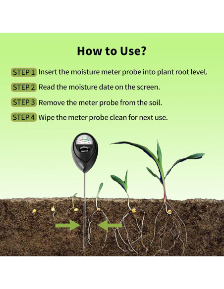 Medidor de Humedad del Suelo IUSEIT para Jardín 17 cm