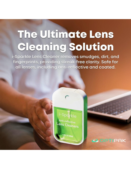 Kit de Limpieza de Gafas OPTIPAK 2x39.1ml Spray + 2 Paños
