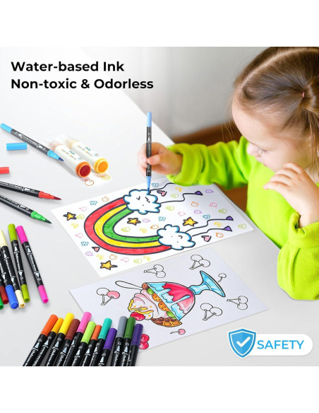 Marcadores Ohuhu Doble Punta 120 Colores a Base de Agua