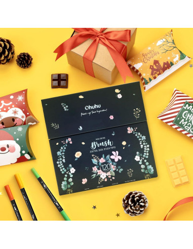 Marcadores Ohuhu Doble Punta 120 Colores a Base de Agua