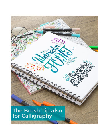 Marcadores Ohuhu Doble Punta 120 Colores a Base de Agua