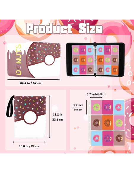 Álbum de Tarjetas 900 Bolsillos Piefectpie Donut Rosa