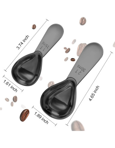 Juego de cucharas medidoras de acero inoxidable Safring 2 piezas