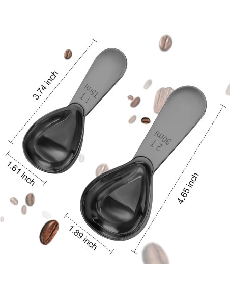 Juego de cucharas medidoras de acero inoxidable Safring 2 piezas