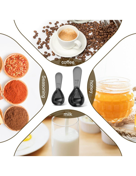 Juego de cucharas medidoras de acero inoxidable Safring 2 piezas