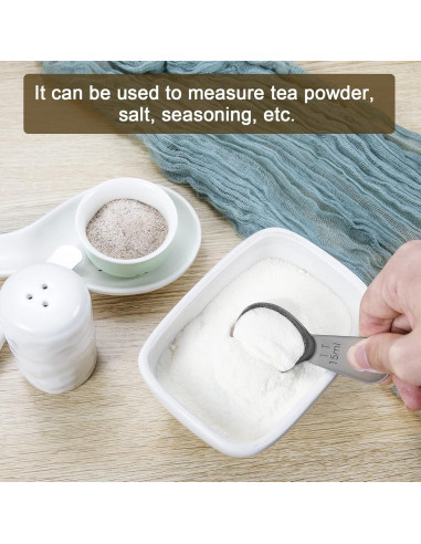 Juego de cucharas medidoras de acero inoxidable Safring 2 piezas