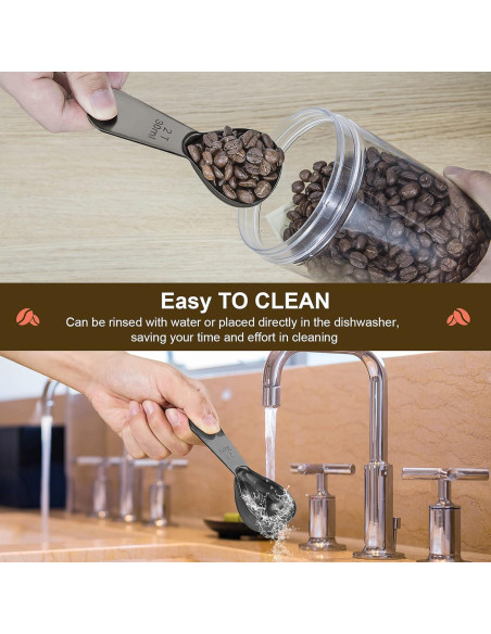 Juego de cucharas medidoras de acero inoxidable Safring 2 piezas