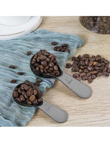 Juego de cucharas medidoras de acero inoxidable Safring 2 piezas