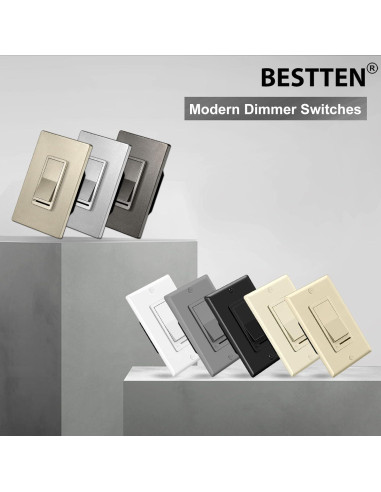 Interruptor Regulable BESTTEN Oro Champán Mate 150W LED/CFL