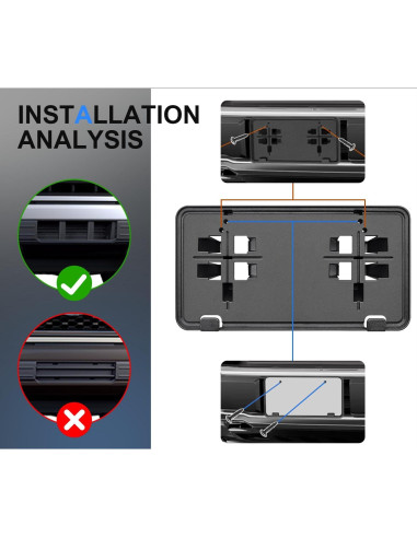 Marco de Placa de Licencia Frontal GZSH para F150 2015-2017