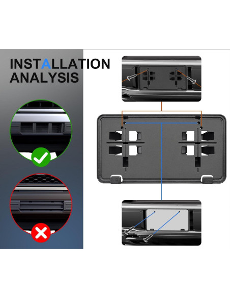 Marco de Placa de Licencia Frontal GZSH para F150 2015-2017