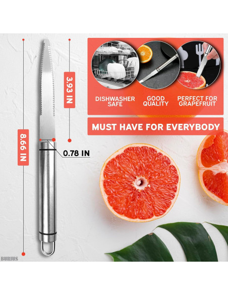 Cuchillo de Pomelo BURIUS de Acero Inoxidable 20.32 cm